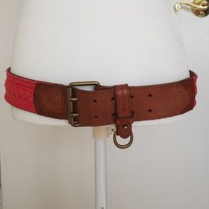 Ralph Lauren red leather belt